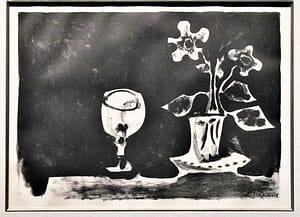 Still Life with Glass and Flowers